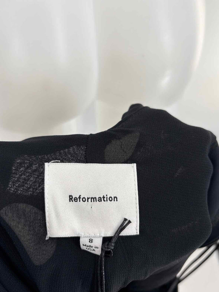 Size 8 REFORMATION Black Dress