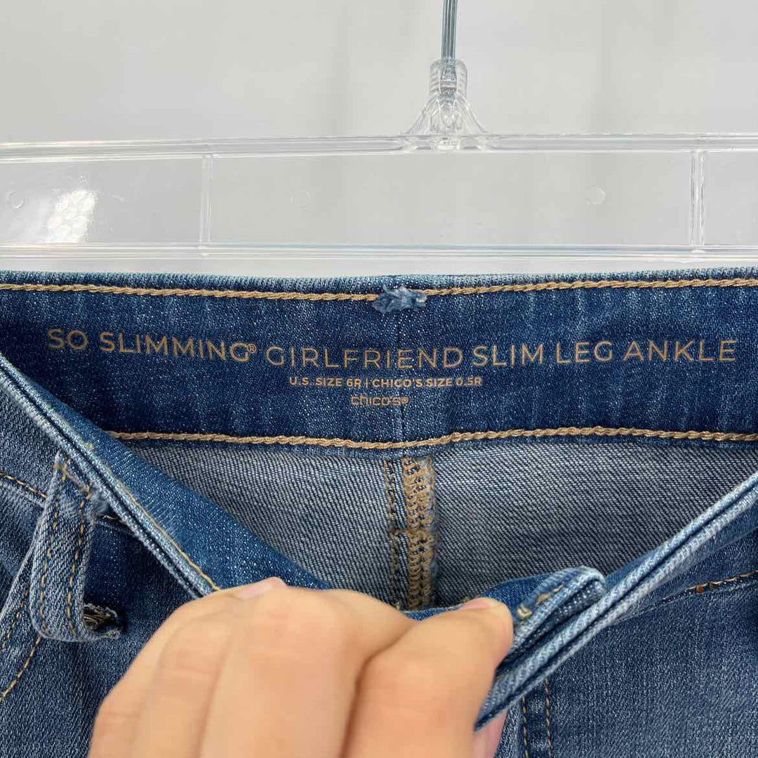 Size 6 Chico's Blue Denim Jeans