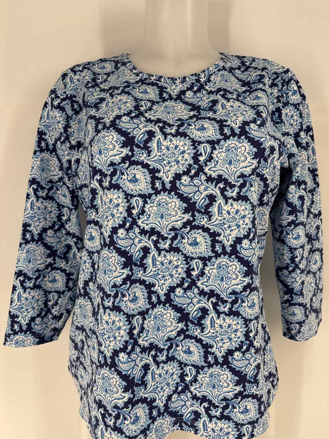 Size L J MCLAUGHLIN Blue Print Shirt