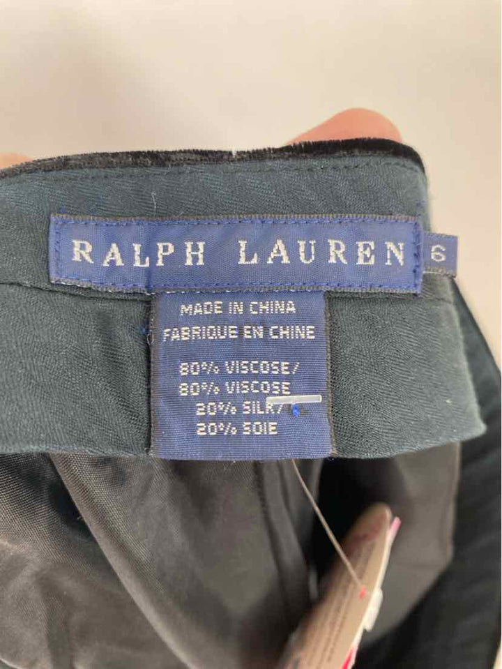Size 6 RALPH LAUREN Black Velvet Pants