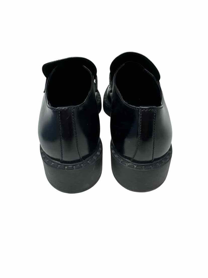 Shoe Size 39.5 PRADA Black Leather Luxury - Flats