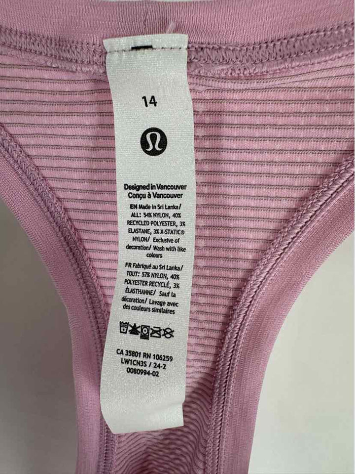 Size 14 Lululemon Pink Shirt