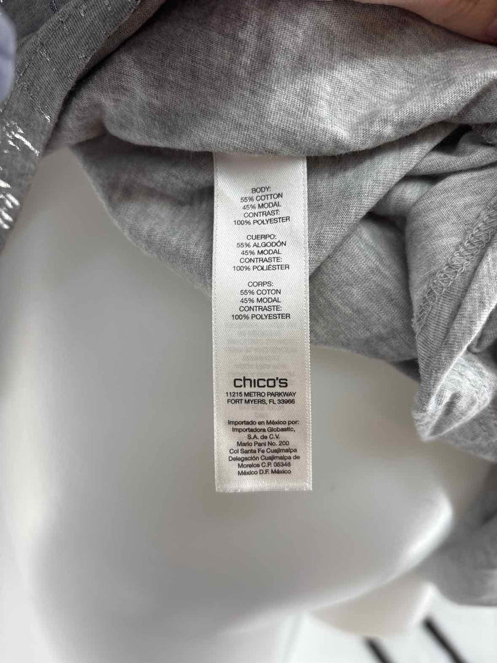 Size XL Chico's Gray Shirt