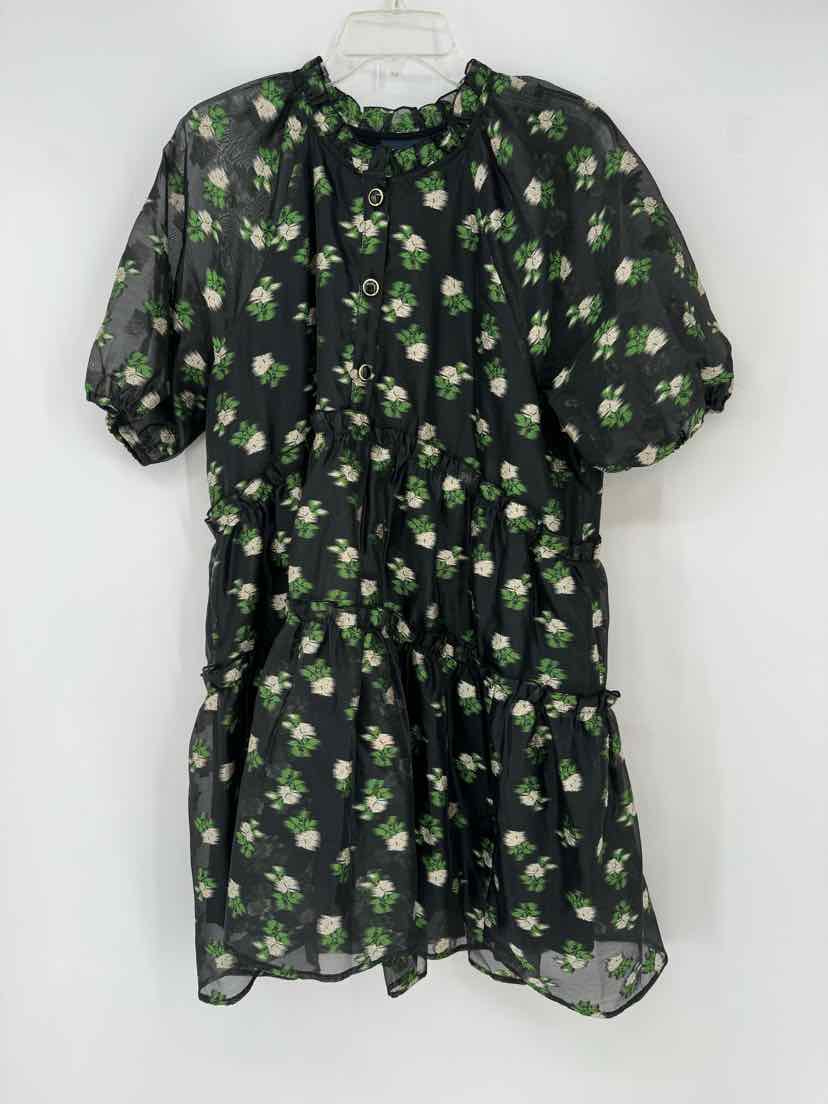 Size L MAEVE Black Print Dress