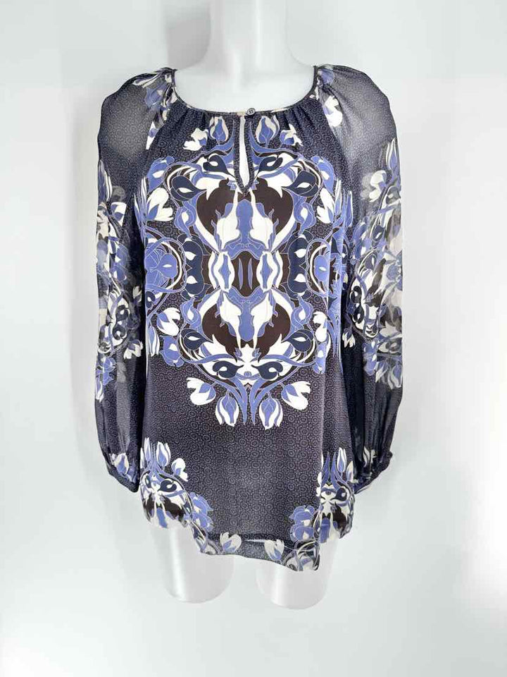 Size 6 Tory Burch Blue Shirt