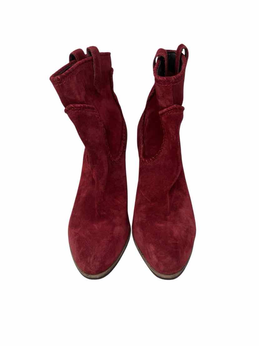 Shoe Size 7.5 KARL LAGERFELD Wine Suede Boots