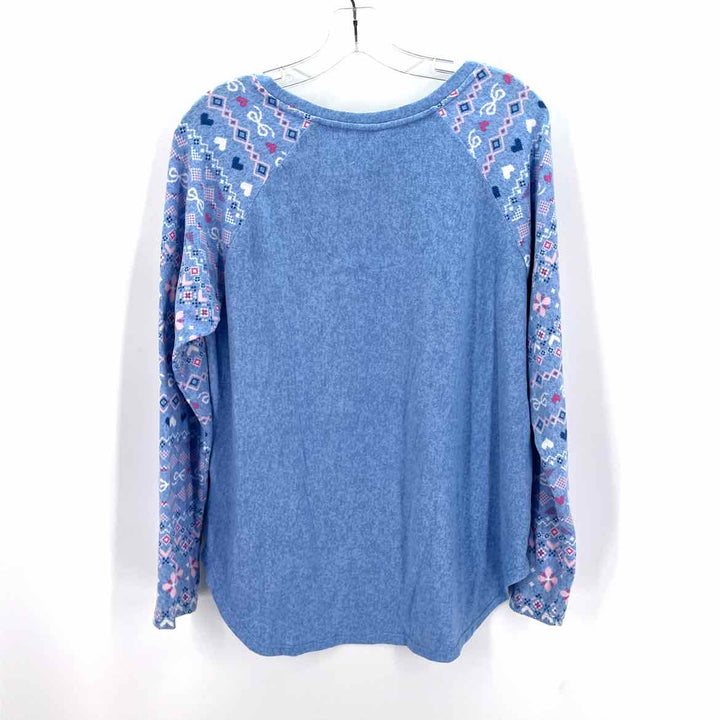 Size M CUDDLE DUDS Blue Print Pajamas