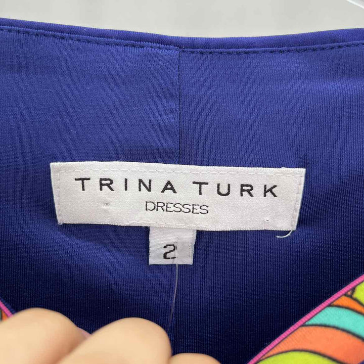 Size 2 TRINA TURK Purple Print Dress