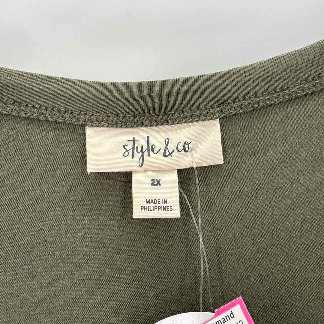 Size 2X Style & Co Olive Dress