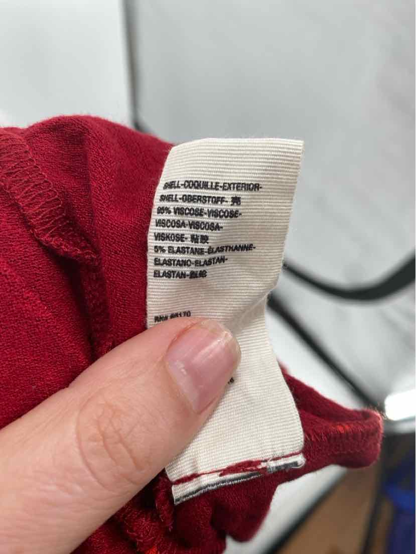 Size M FREE PEOPLE Red Print Shirt