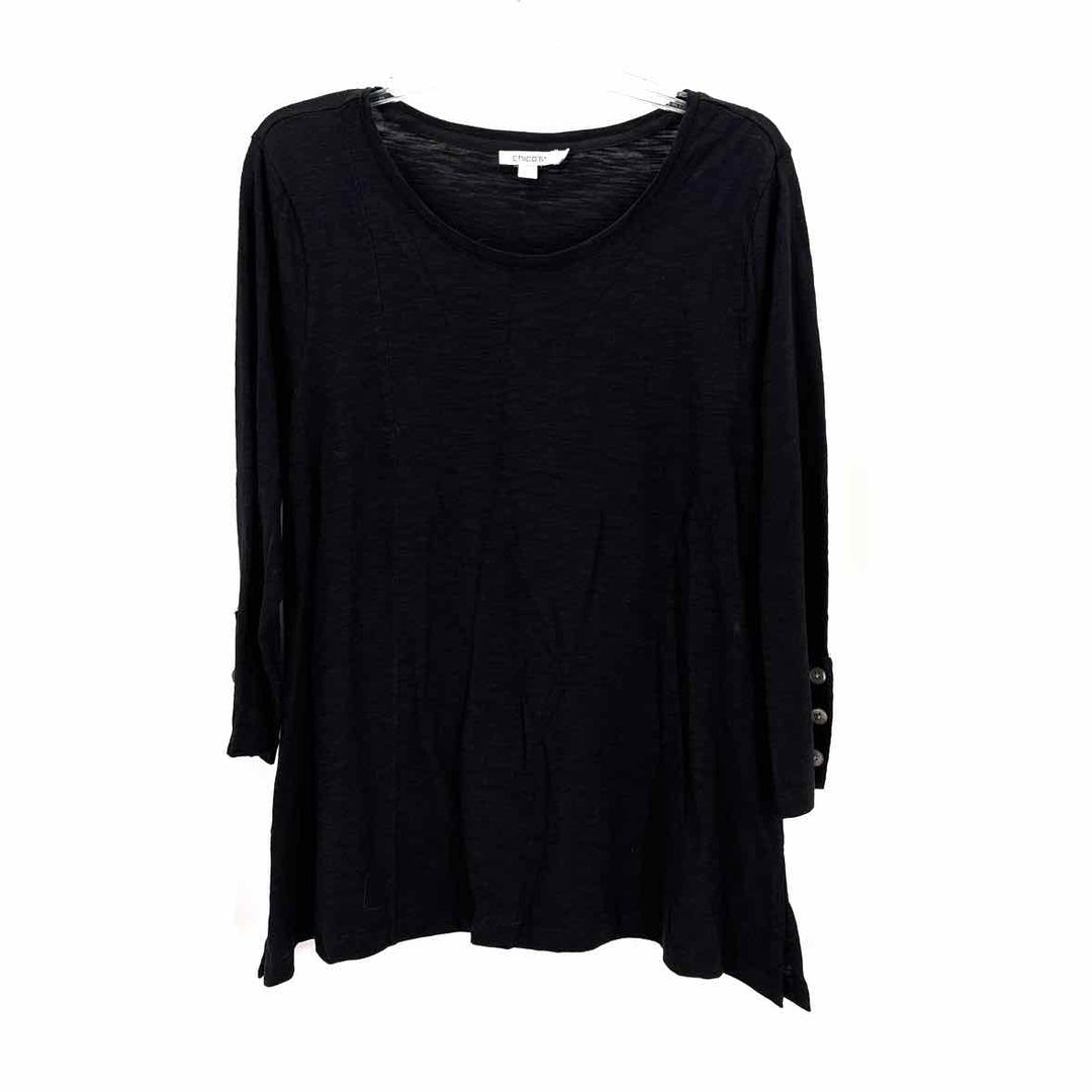 Size L Chico's Black Shirt