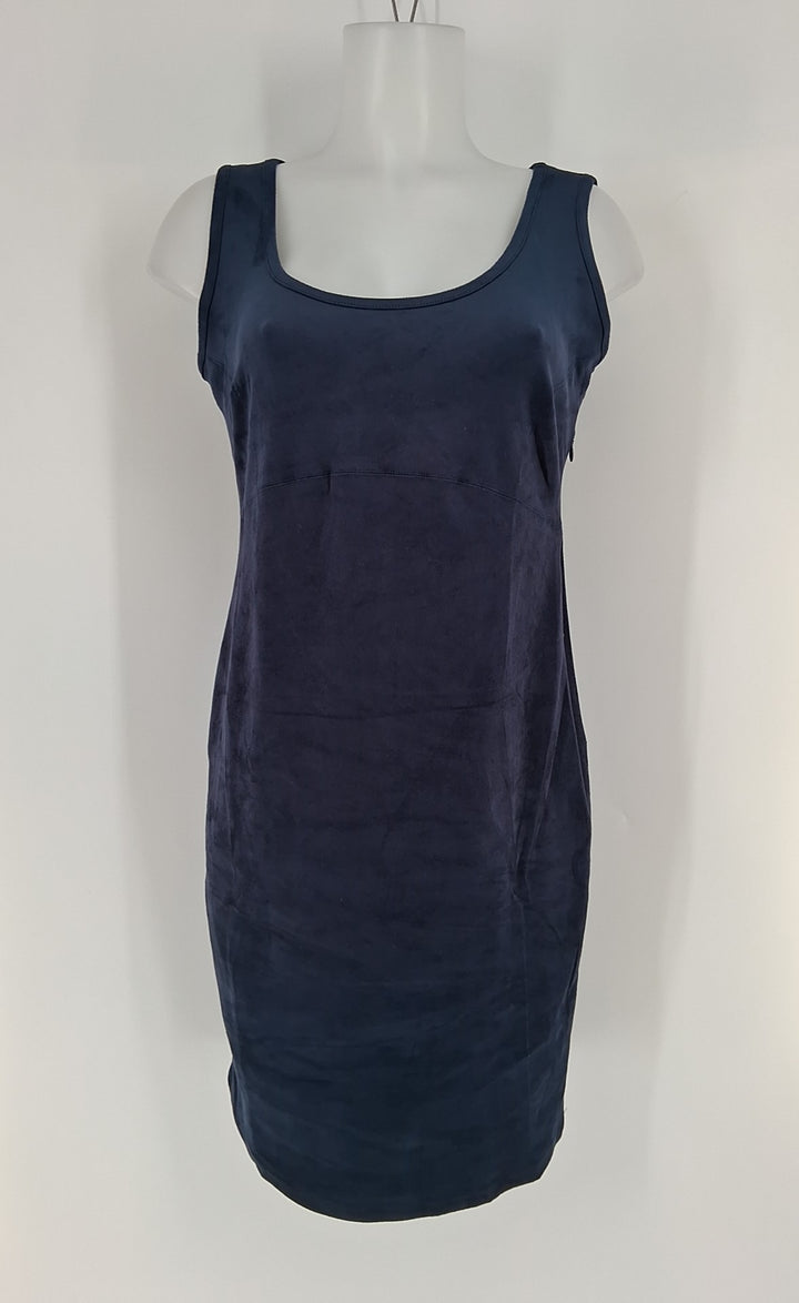 Size 6 PHILOSPHY Navy Suede Dress