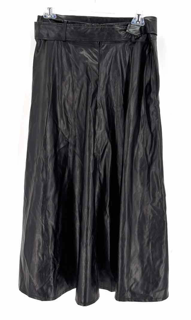 Size XL Black Faux Leather Skirt