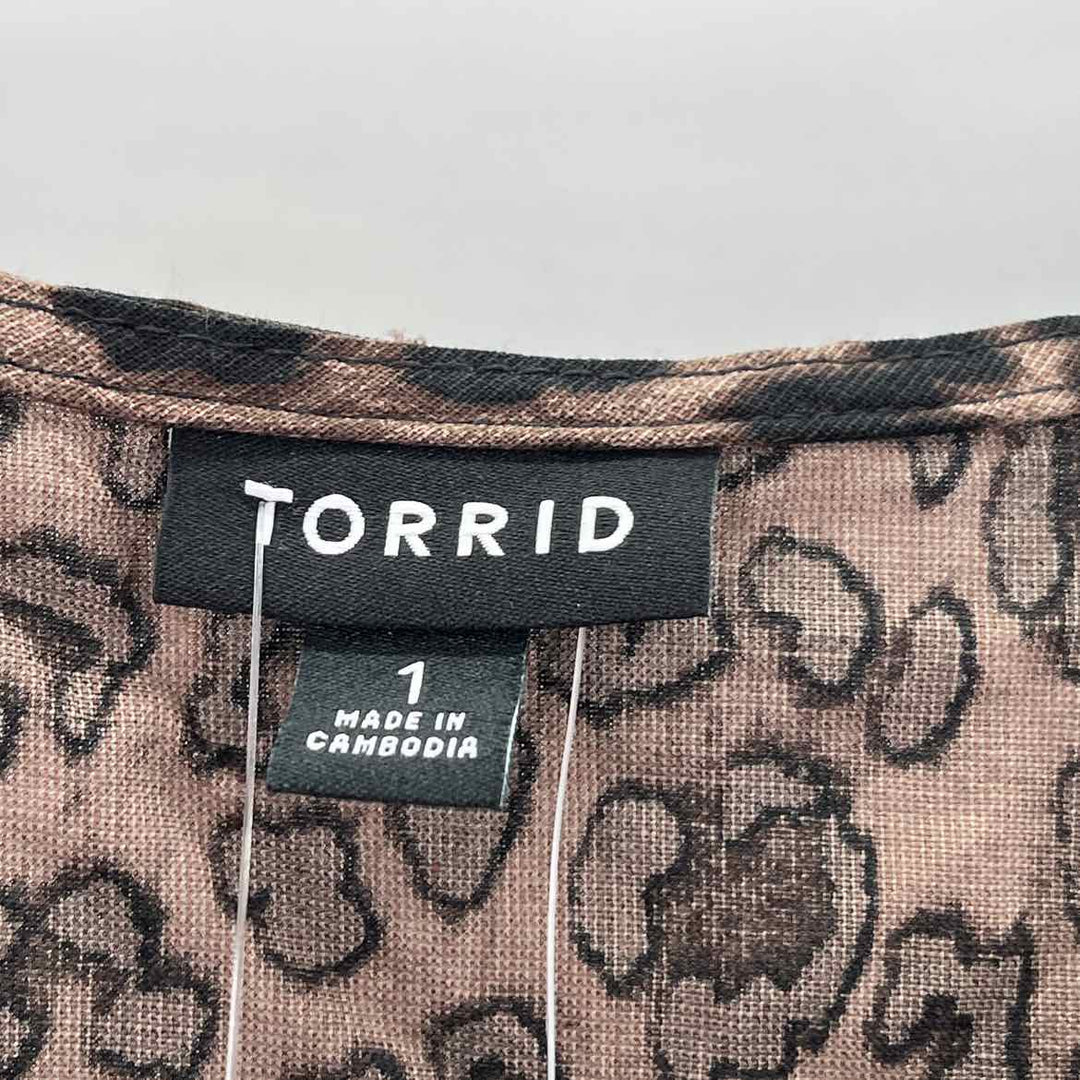 Size 14/16 Torrid Brown Shirt