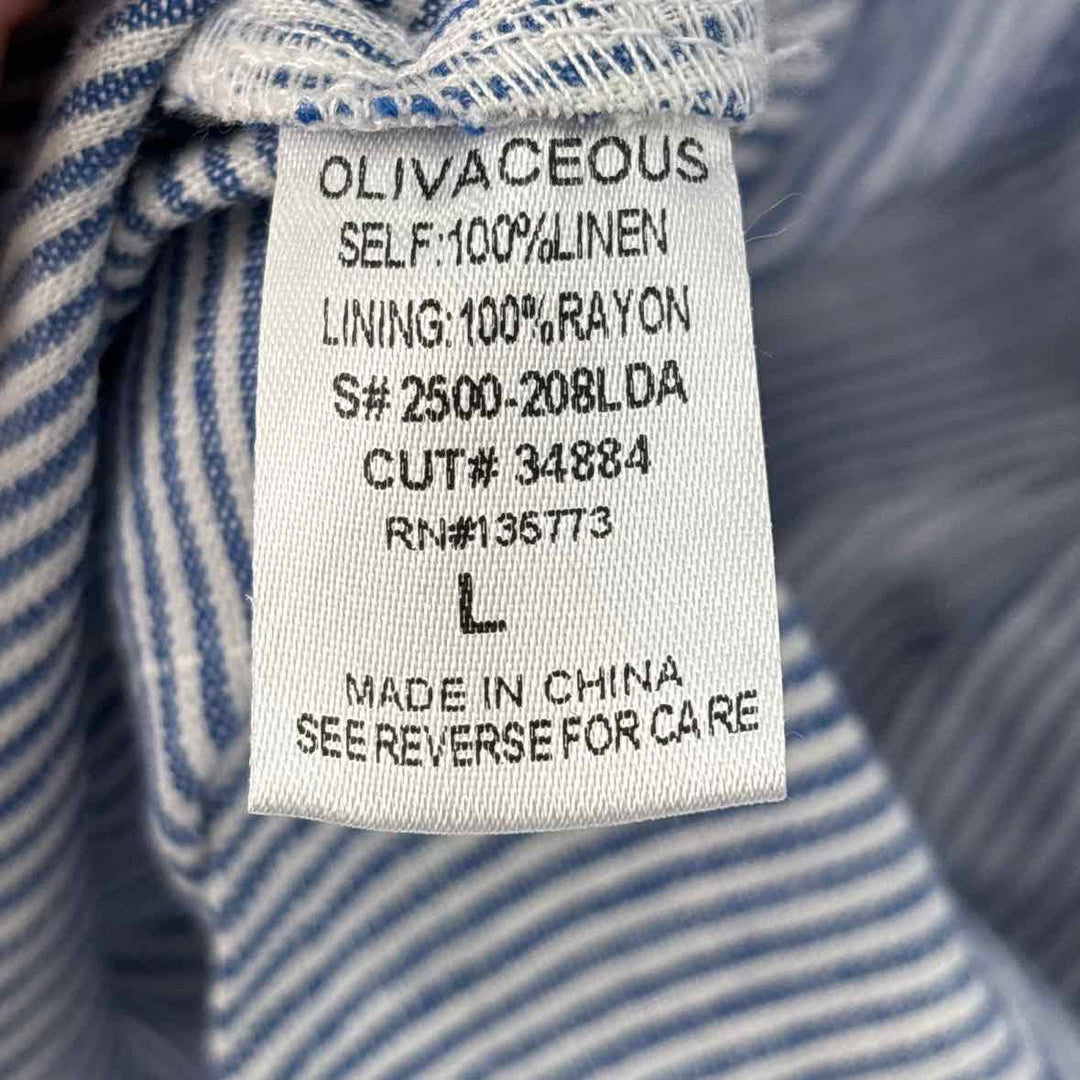 Size L OLIVACEOUS Blue Dress