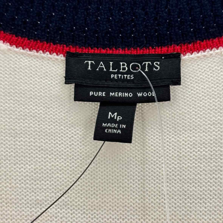 Size M Talbots Cream Knit Cardigan
