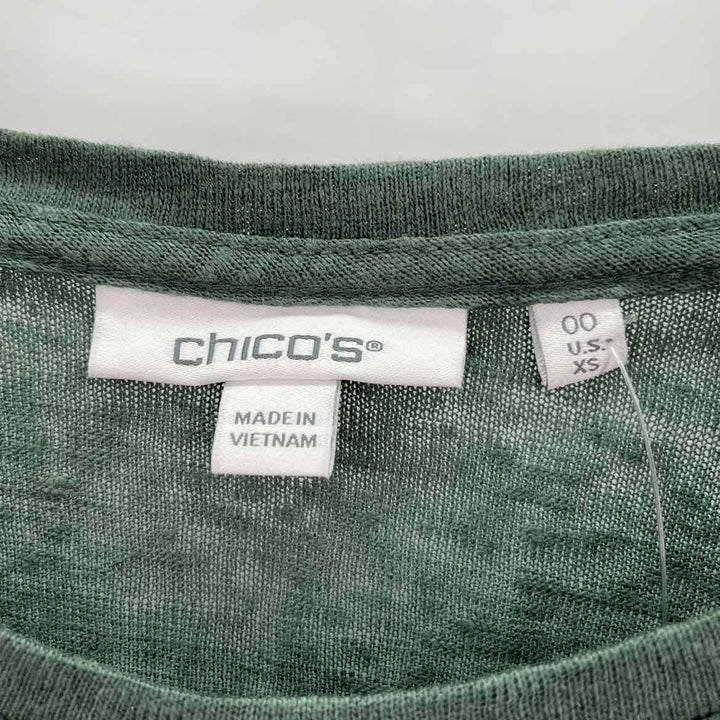 Size XS Chico's Green Shirt