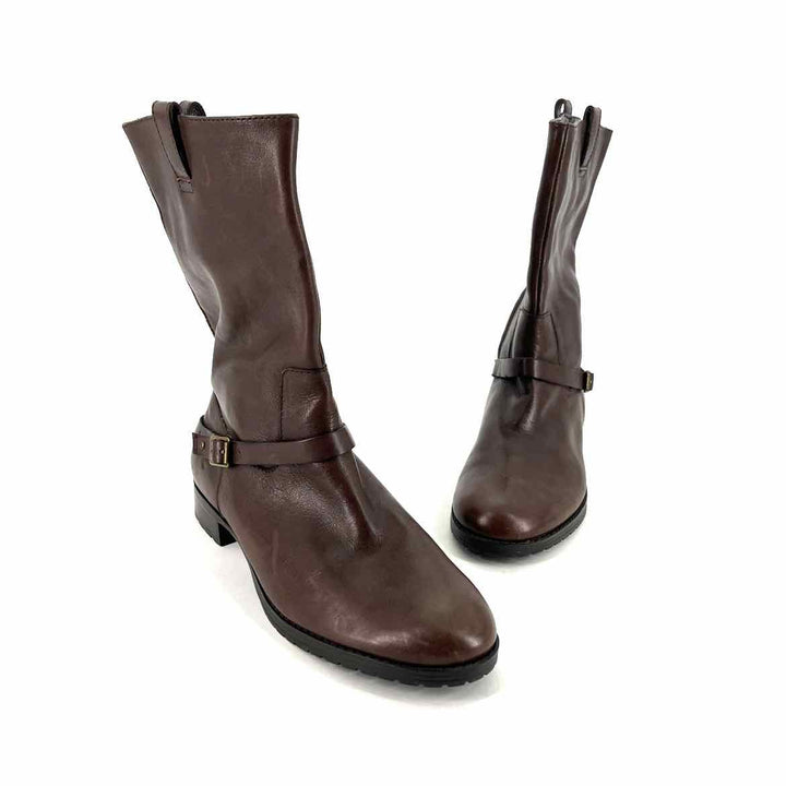 Shoe Size 10 RALPH LAUREN Brown Leather Boots