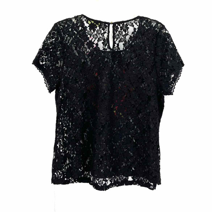 Size 1X Forever 21 Black Lace Shirt