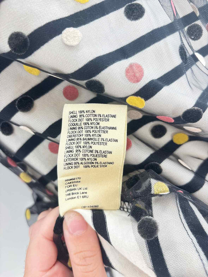 Size XS MAEVE Black Print Shirt