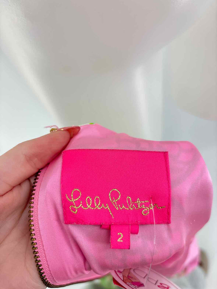 Size 2 Lilly Pulitzer Lime Green Dress