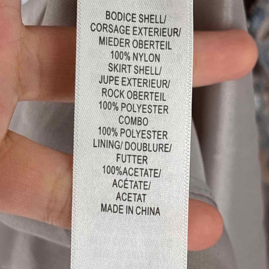 Size 16 Adrianna Papell Gray Sateen PROM