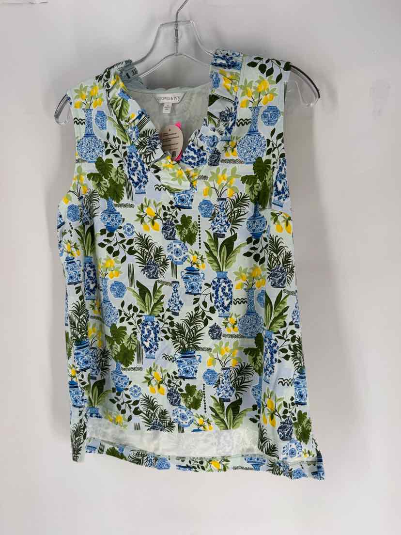 Size M CROWN & IVY Blue Shirt