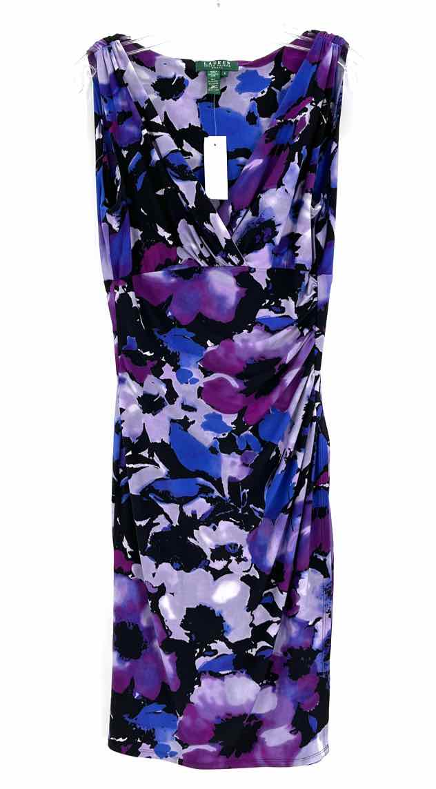 Size 6 RALPH LAUREN Purple Print Dress