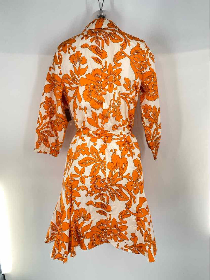 Size M CYNTHIA STEFFE ORANGE PRINT Dress