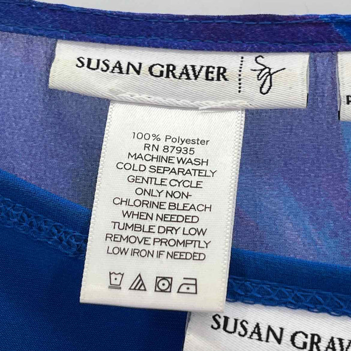Size M SUSAN GRAVER Blue Shirt