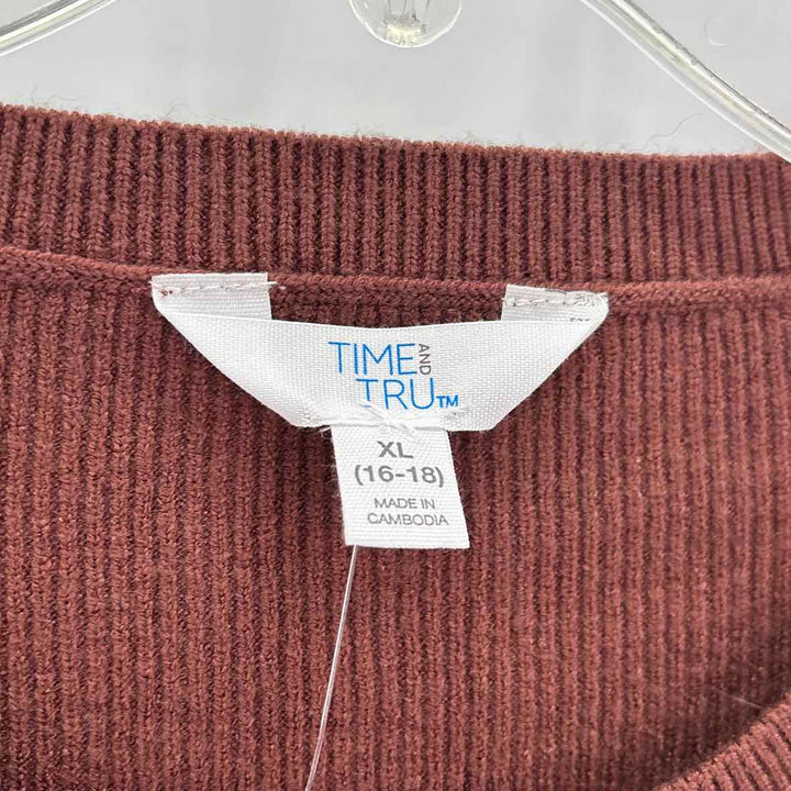 Size 3X TIME AND TRUE Brown Knit 2 PC Dress