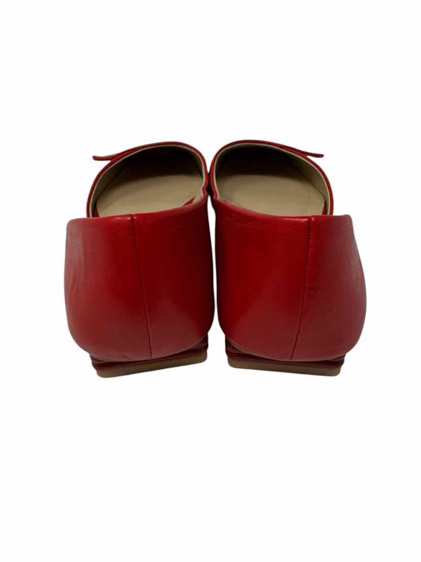 Shoe Size 7 FRANCO SARTO Red Leather Flats