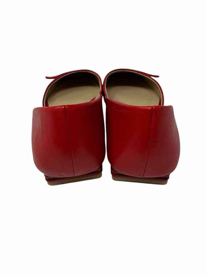 Shoe Size 7 FRANCO SARTO Red Leather Flats