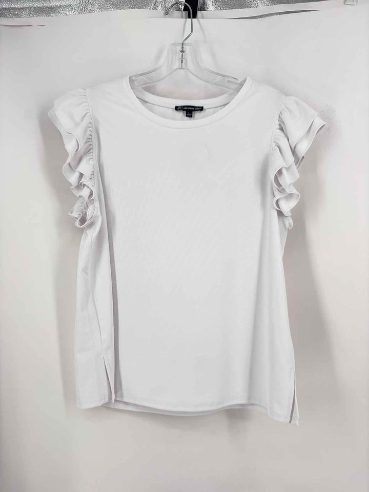 Size L Adrianna Papell White Shirt