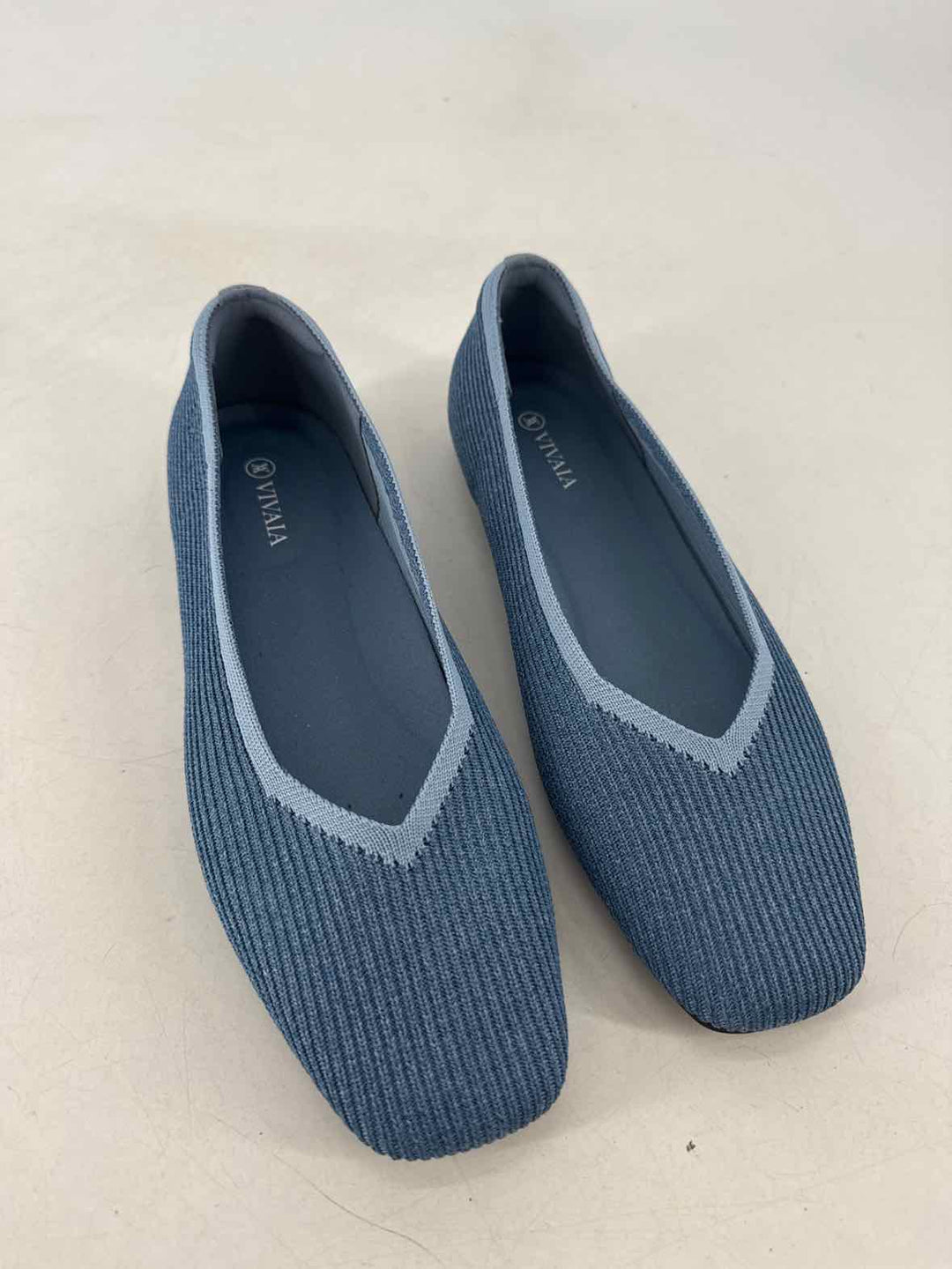 Shoe Size 42 VIVAIA Blue Knit Flats