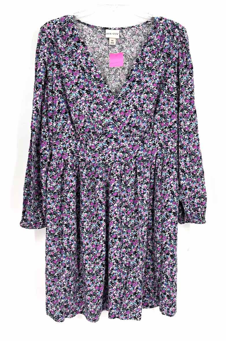 Size XXL AVA & VIV Multi-Color Dress