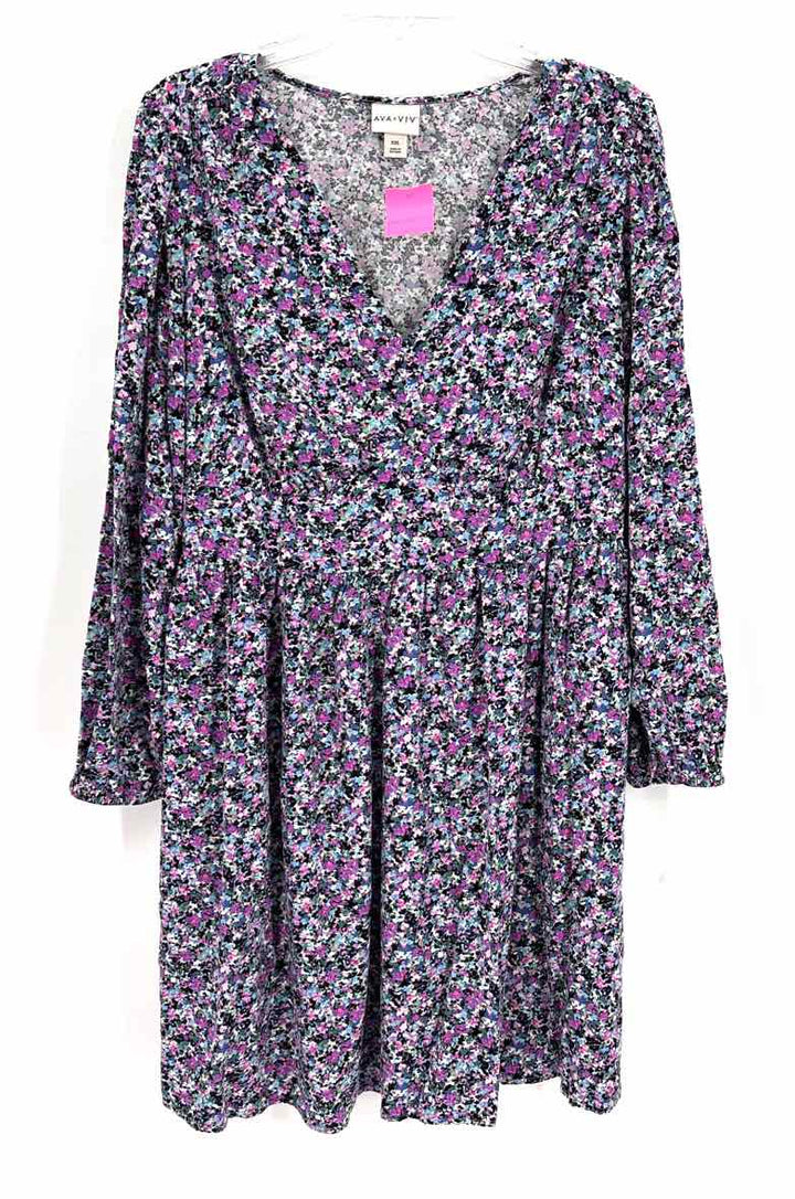 Size XXL AVA & VIV Multi-Color Dress