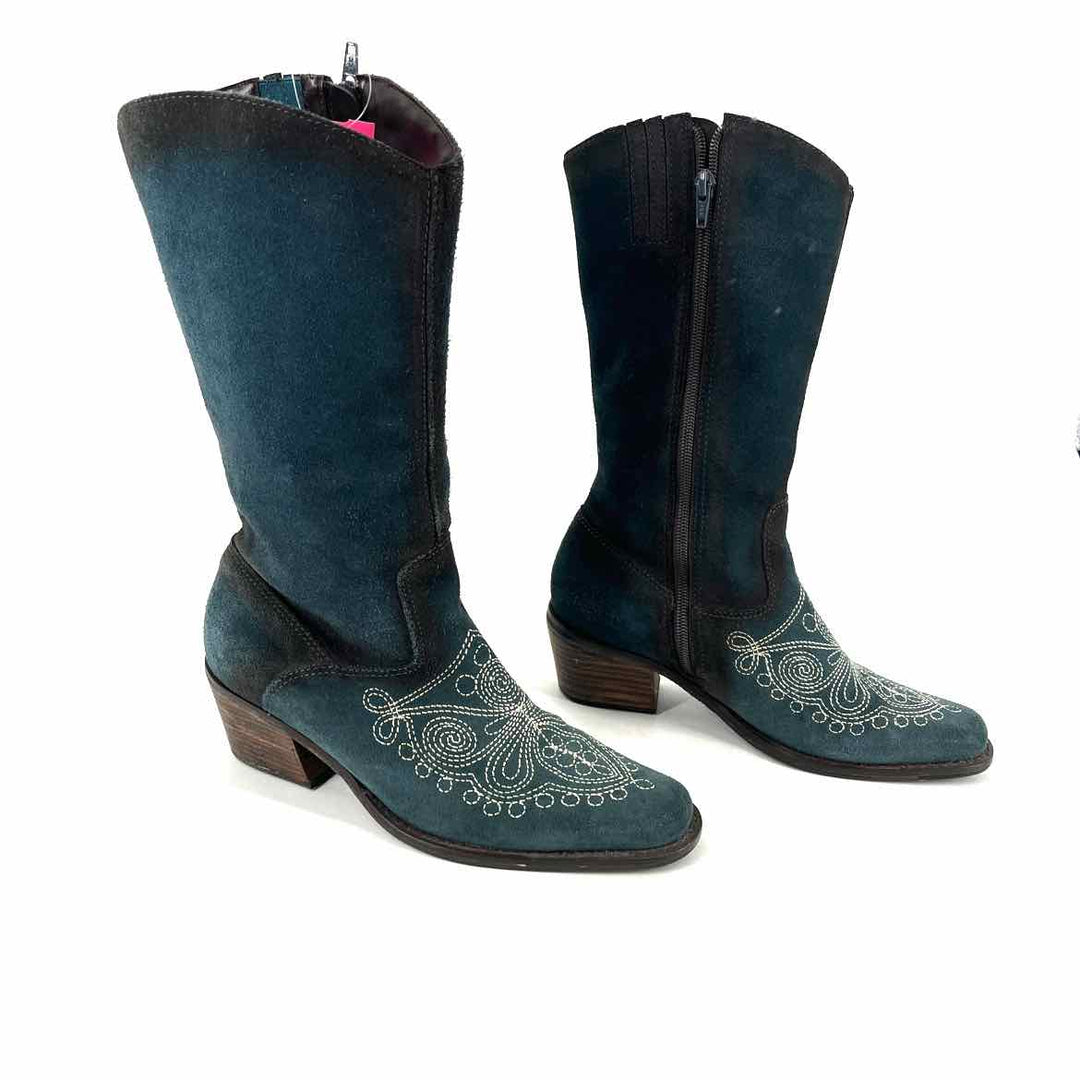 Shoe Size 8 dr scholls Teal Leather Boots