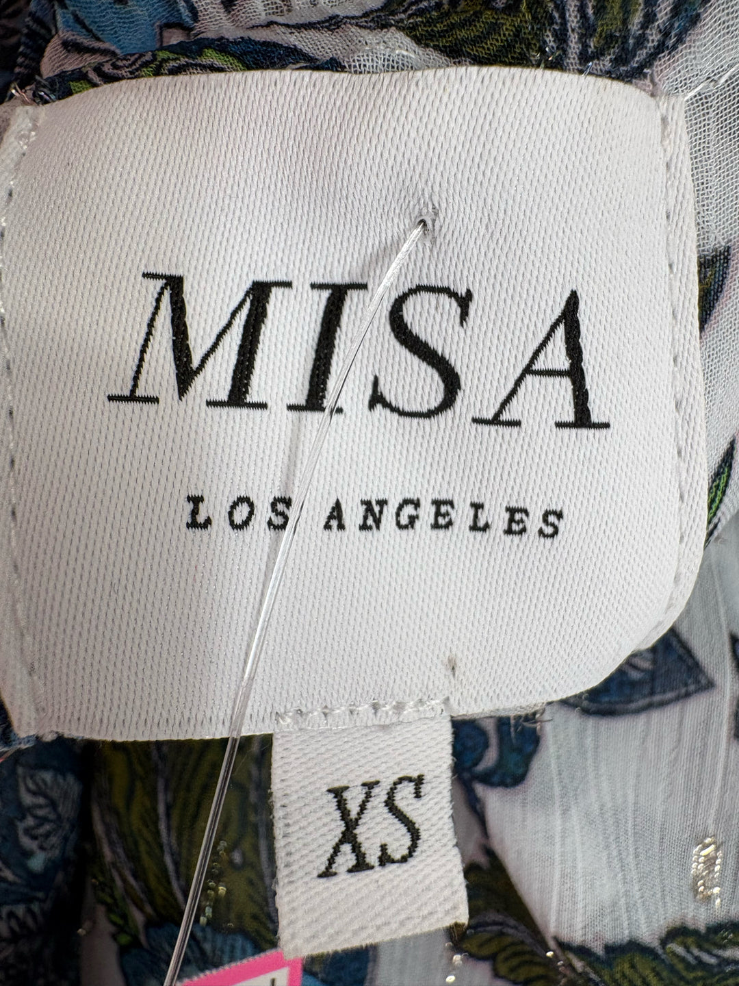 Size XS MISA Blue Print Dress