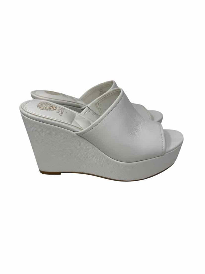 Shoe Size 8 Vince Camuto White Leather Sandals