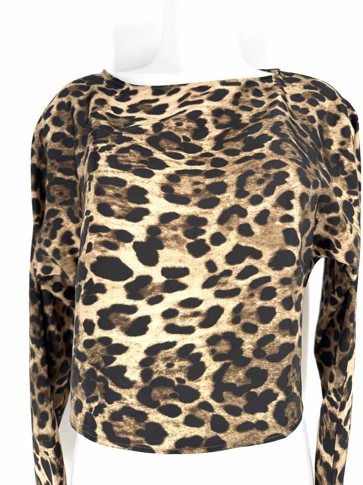 Size S ANTONIO MELANI Brown Print Shirt