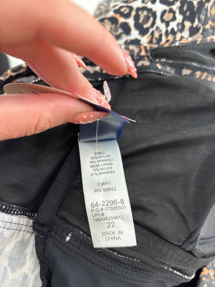 Size 22 Brown Print Swimsuit