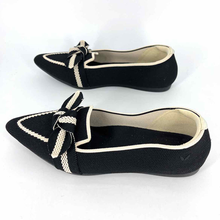 Shoe Size 36.5 VIVAIA Black Knit Flats