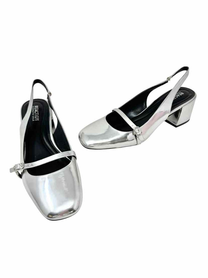 Shoe Size 11 Kenneth Cole Silver Leather Pumps