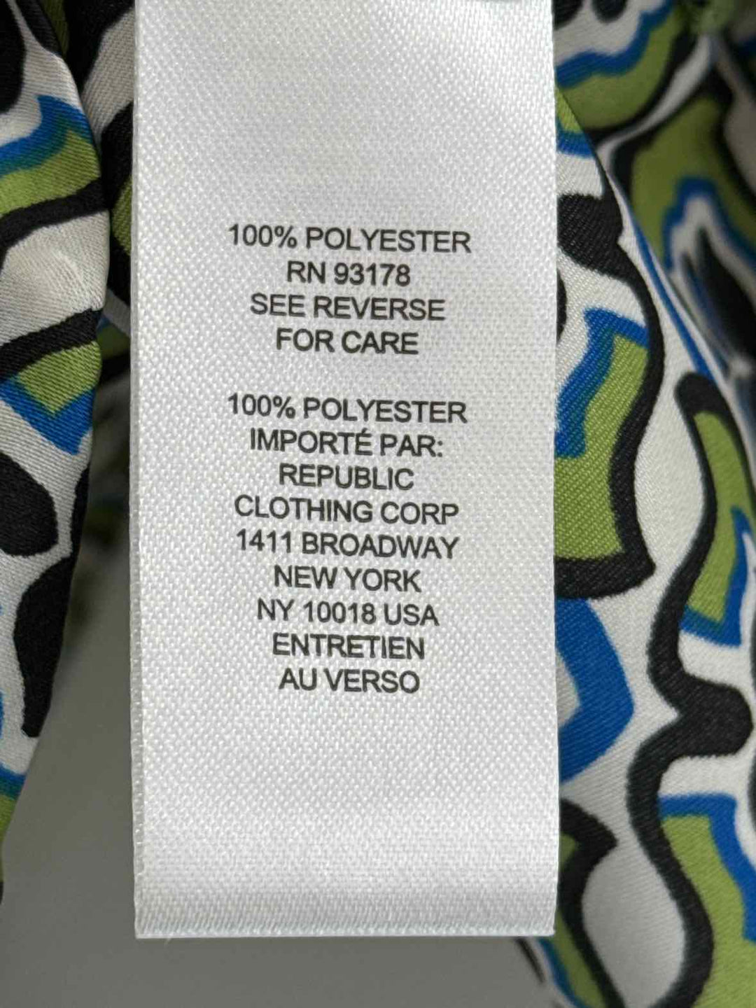 Size S INDUSTRY Green Print Shirt
