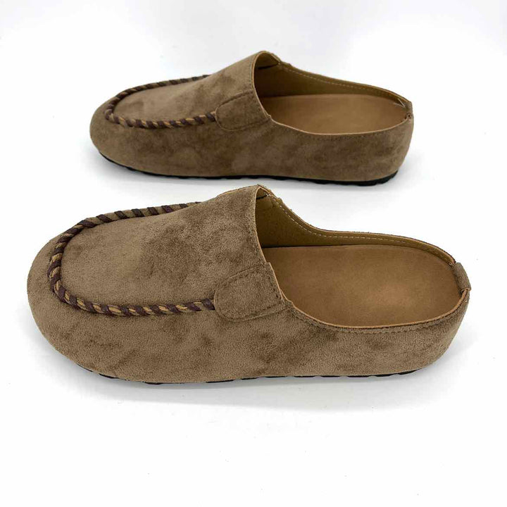 Shoe Size 4 Tan Faux Leather Clogs