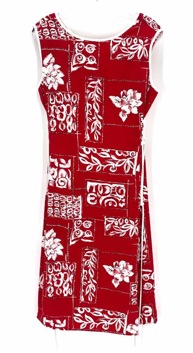 Size M Red Print Dress