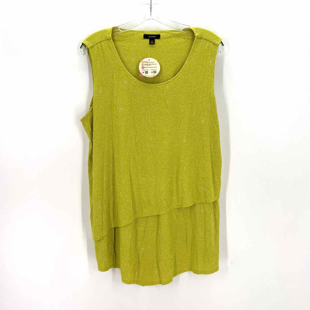 Size 1X ALFANI Lime Green Shirt