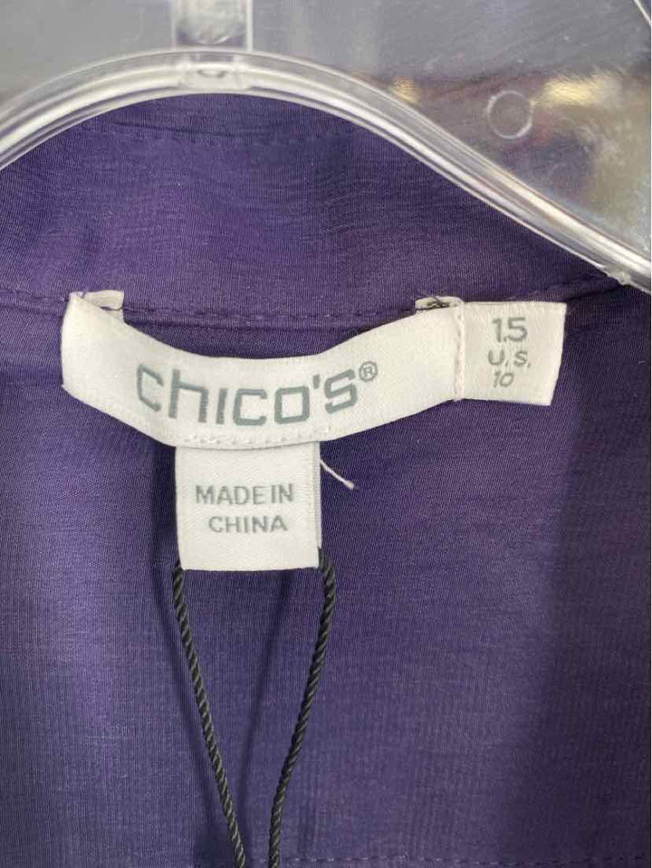 Size 10 Chico's Purple Shirt