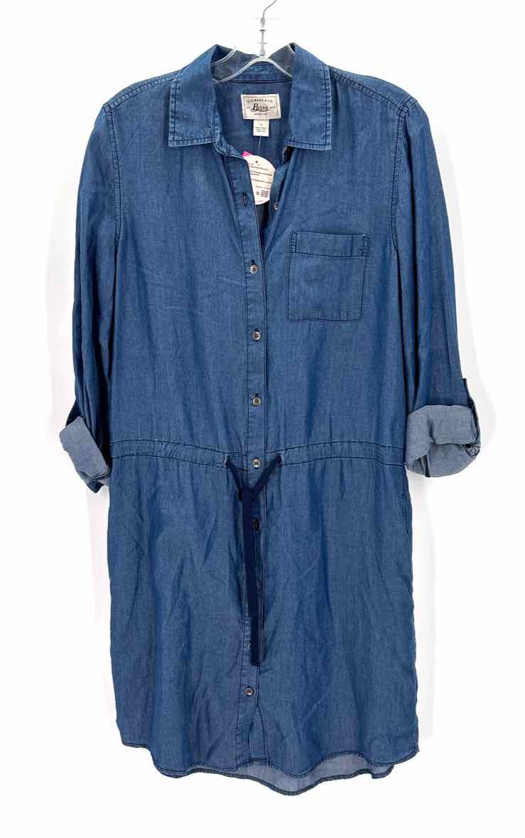 Size S BASS Navy Chambray Dress